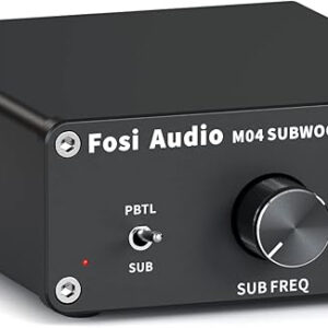 Fosi M04 Hi-Fi Forstrker 100W helt ned til 2 ohms belastning & Subwoofer Funktion