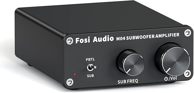 Fosi M04 Hi-Fi Forstrker 100W helt ned til 2 ohms belastning & Subwoofer Funktion